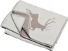 A folded blanket with a deer motif. Produktbild-Vorschau