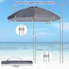 COSTWAY Sonnenschirm Strand, 178cm Strandschirm windfest Produktbild-Vorschau 3
