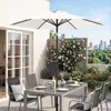 Sekey Rund Sonnenschirm 200 cm, Gartenschirm mit Kurbel & Produktbild-Vorschau 6