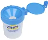 Wasserbecher Höhe 8cm transparent mit farbigem Deckel Produktbild-Vorschau 3
