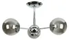 Deckenleuchte Metall Rauchglas 48 cm breit Chrom 3-flammig Produktbild-Vorschau 2