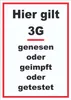 Hier gilt 3G Hinweis Schild mit Text hochkant A2 Produktbild-Vorschau 1