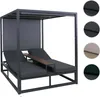 Aluminiowy leżak ogrodowy HWC-P81, leżak Daybed, tapicerka Podgląd zdjęcia produktu 8