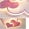 LED stropní světlo ve tvaru srdce Lampy přívěsek Obývací Náhled obrázku produktu 7