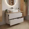 RODAN | Waschbeckenunterschrank - Beige und Braun - 100 cm Produktbild-Vorschau 3