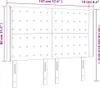 LED Kopfteil Hellgrau 147x16x118/128 cm Samt Produktbild-Vorschau 6