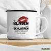 Huuraa Emaille Tasse Erst blasen dann schlucken, sonst Produktbild-Vorschau 3