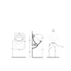 Isvea DYNASTY Urinal mit automatischer Spülung 6V DC, Produktbild-Vorschau 3