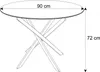 A line drawing of a round table with dimensions indicated. Produktbild-Vorschau