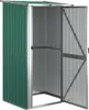 An empty green and silver metal garden shed with its doors open. Náhľad obrázku produktu