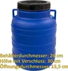 plasteo® 10 litri barile a collo largo blu con coperchio e Anteprima dell’immagine prodotto 2