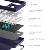 An exploded view diagram of a keyboard, showing its internal components and layers. Produktbild-Vorschau