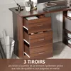 HOMCOM Bureau avec rangement, table informatique 120 x 50 Voir les images du produit 4