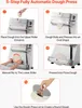 A 5-step guide demonstrating how to use an automatic dough press. Podgląd zdjęcia produktu