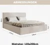 MOTIVENA Boho Polsterbett 120x200 mit Bettkasten, Holz Produktbild-Vorschau 7