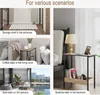 Collage of images showing a side table in various settings: entrance, living room, balcony, and bedroom. Produktbild-Vorschau