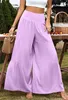 ASKSA Damen Leinenhose Sommer Elegant Hohe Taille Weites Produktbild-Vorschau 4