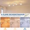ZMH LED Deckenstrahler 4 Flammig Weiß E14 Metall Produktbild-Vorschau 2
