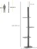 PawHut Kratzbaum Deckenhoch, 228-260 cm Höhenverstellbarer Produktbild-Vorschau 3