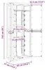 vidaXL Gartenschrank Schwarz 65x37x165 cm PP Produktbild-Vorschau 8