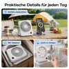 Tragbarer Tischventilator mit Digitalanzeige, 4 Windstufen, Produktbild-Vorschau 7