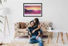 Bild 70x50 MDF-Rahmen Wandkunst Sun Mountain Meadow Natur Produktbild-Vorschau 2