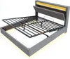 MODFU Beklede bed met hydraulische lift, 140 x 200 cm, met Productafbeelding-voorbeeld 10