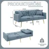 okwish Zweisitzer,Schlafsofa mit 2 beigelegte Produktbild-Vorschau 6