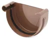Rinnenfront LINKS Kunststoff Ø 125 mm, Braun RAL 8017 Produktbild-Vorschau 1