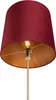 Stehleuchte Gold   Messing mit Veloursschirm Rot 40 40 cm Produktbild-Vorschau 5