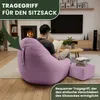 Dreamroots, pouf poggiapiedi 90x90x100 cm, borsa, pouf con Anteprima dell’immagine prodotto 6