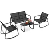 GOPLUS Gartenmöbel Set, Balkonmöbel Set mit Schaukelbank & Produktbild-Vorschau 1