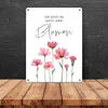 Aquarell Blumen Metallschild in 15x20 cm mit Spruch Ein Produktbild-Vorschau 4
