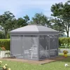 Outsunny Pavillon 3,3x3,3m, wasserabweisend Winterfest Produktbild-Vorschau 2
