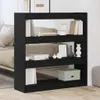 vidaXL Bücherregal Schwarz Eichen-Optik 100 x 30 x 103 cm Produktbild-Vorschau 4