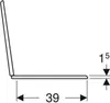 A technical drawing with dimensions of a product component. Anteprima dell’immagine prodotto