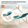 ECD Germany 4x skládací lehátko ze dřeva, petrolová barva, Náhled obrázku produktu 4