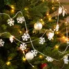 com-four® Girlande mit Schneeflocken - Girlande Weihnachten Produktbild-Vorschau 1