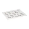 A white tray with multiple circular compartments, each containing a silver disc. Anteprima dell’immagine prodotto