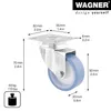 WAGNER Soft-Lenkrolle 4tlg. Set- Ø 50 mm, Stahl verzinkt, Produktbild-Vorschau 2