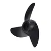 A black three-bladed propeller is shown against a white background. Produktbild-Vorschau