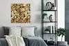 MuchoWow® Poster Tiermuster - Gold - Schlange 75x75 cm - Produktbild-Vorschau 4
