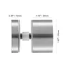 A diagram showing the dimensions of a glass clamp. Podgląd zdjęcia produktu