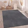 Teppich Wohnzimmer Schlafzimmer Hochflor Weich Waschbar Uni Produktbild-Vorschau 1