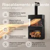 KAMINIO Camino elettrico HENRI con tubo del camino - Stufa Anteprima dell’immagine prodotto 4