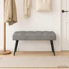 Banco imbottito con bottoni, colore grigio chiaro, Anteprima dell’immagine prodotto 2