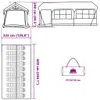 vidaXL Familienzelt Grau und Orange 620 x 322 x 240 cm Produktbild-Vorschau 8