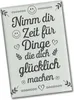 Nimm dir Zeit für Glück Souvenir Souvenir Magnet Produktbild-Vorschau 1
