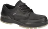 A black leather shoe with laces and a thick sole. Produktbild-Vorschau