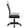 vidaXL Sedia da ufficio nera 44x52x100 cm in tessuto a rete Anteprima dell’immagine prodotto 6